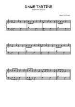 Téléchargez l'arrangement pour piano de la partition de Dame tartine en PDF